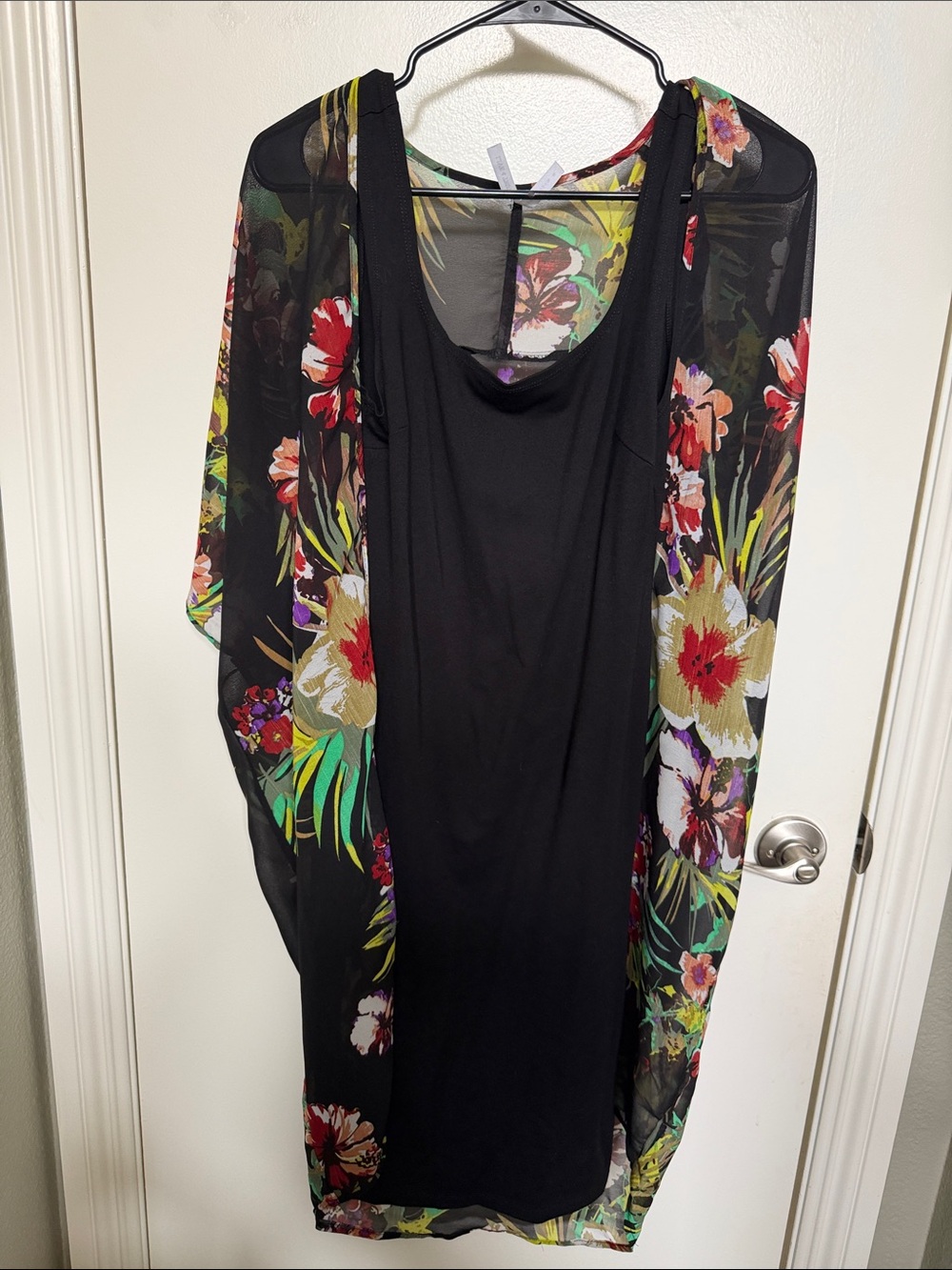 Popular Basics Black Scoop-Neck Midi Tank Dress